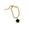 Female Personality Temperament Forest Cold Wind Five Leaf Grass Round Bead Bracelet