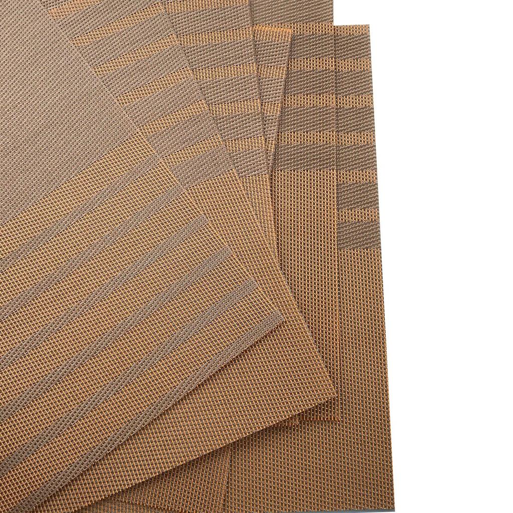 4Pcs Placemats Dinning Table Place Mats Set Non-slip Insulation PVC Placement Waterproof Heat-resistant Kitchen Table Mats