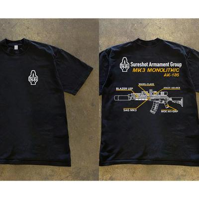 Men's Graphic In SAG MK3 T-Shirt 100% Cotton Sweat Wicking Breathable High Quality Casual Tee for Military Enthusiast