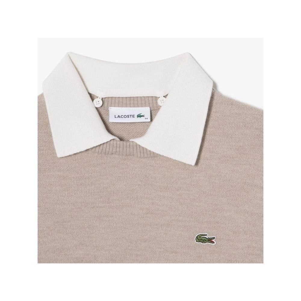 LacoSte Women S Collar Detachable Crew Neck Sweater Af703e 54n 02S q2nAf703e 54n02S