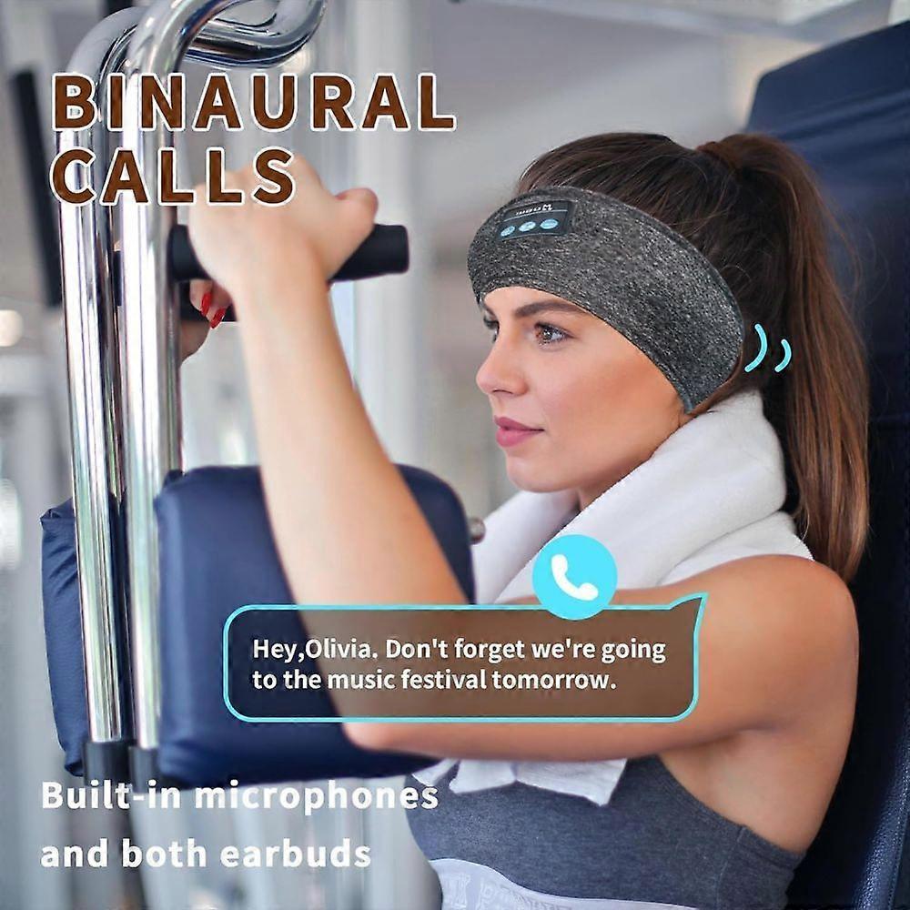 Wireless Headphones Headband for Sleeping, Bluetooth Sleep Headphones for Side Sleepers, Soft and Eye Mask for Sleep, Ideal for Travel, Running