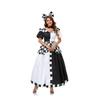Alice im Wunderland Kostümkleid aus Polyesterstoff für Cosplay und Halloween-Veranstaltungen