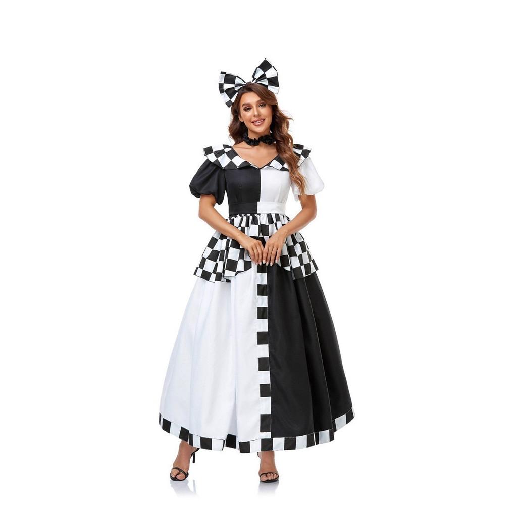 Alice im Wunderland Kostümkleid aus Polyesterstoff für Cosplay und Halloween-Veranstaltungen