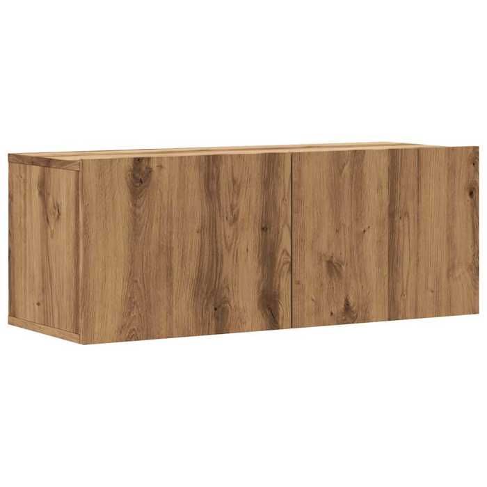 VidaXL Meuble TV mural chêne artisanal 80x30x30 cm bois d'ingénierie, support TV, armoire média, console TV, meuble HiFi, 856017