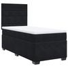 Maison Exclusive - Sommier à lattes de lit avec matelas Noir 90x200 cm Velours