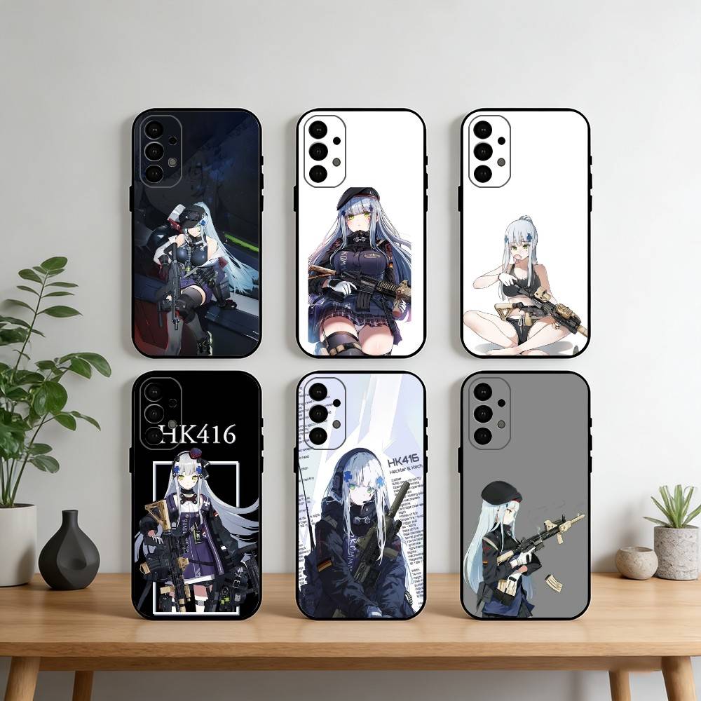 Guns HK-416 Phone Case For Samsung S25,S24,S21,S22,S23,S30,Ultra,S20,Plus,Fe,Note,10,9,5G Black Cover