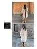 Beige Hooded Lambswool Mid-Length Coat - Thickened Korean Style, Loose Fit, Autumn/Winter Plush Jacket