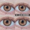 1 paire de lentilles myopes colorées, lentilles grises naturelles avec ordonnance annuelle, lentilles pour les yeux marron avec ordonnance