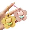 2Pcs Elegant Tulip Key Holder Faux Leather House Shape Keychain