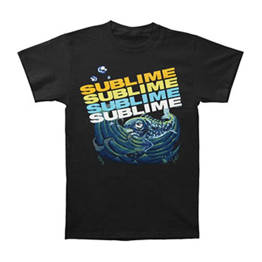 Men s Sublime Bubble Fish T-shirt Small Black XL