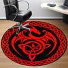1pc Celtic Dragon Office Round Area Rug, Under Office Chairs Bedroom Living Room Home Decor, Room Deco, Available in Various Sizes