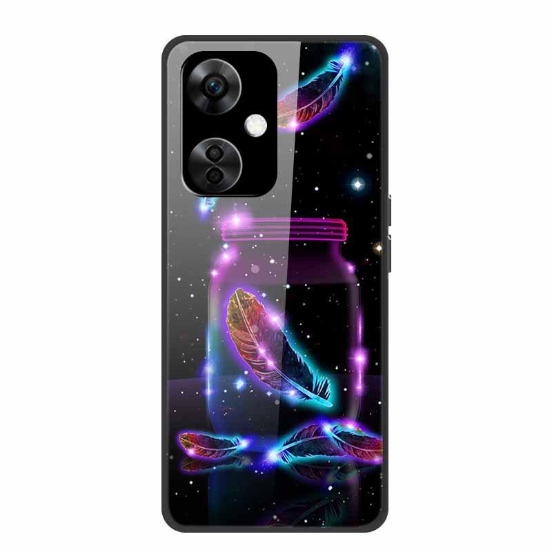 Personalisierte bunte Landschafts-Handyhülle mit gehärtetem Glas für OnePlus NORD CE 3 5G