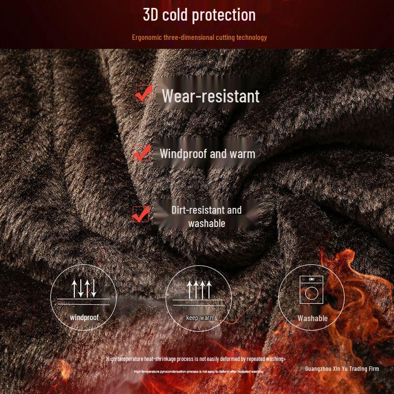 Dad's Winter Outfit: Velvet Thickened Cotton Jacket for Middle-Aged Men, Warm Mid-Length Padded Jacket for 50+