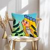 Watercolor Mushroom Cushion Cover Soft Plush Throw Pillow Cover  DoubleSided Decorative Cushion Case  Sofa Bedroom Home Decor