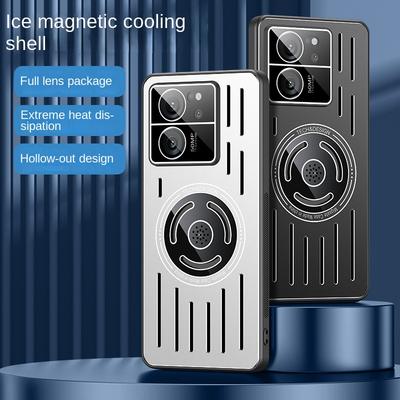 For Xiaomi Mi 13T Pro Case Hard Metal Heat Dissipation Magnetic Aromatherapy Protective Back Cover Case for Xiaomi Mi13T Shell