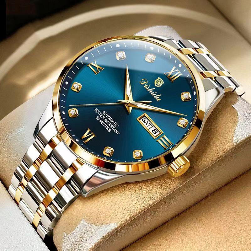 

Часы Двойной Календарь Неавтоматические Механические Часы Бизнес Тренд Мужские Часы Мужские Часы