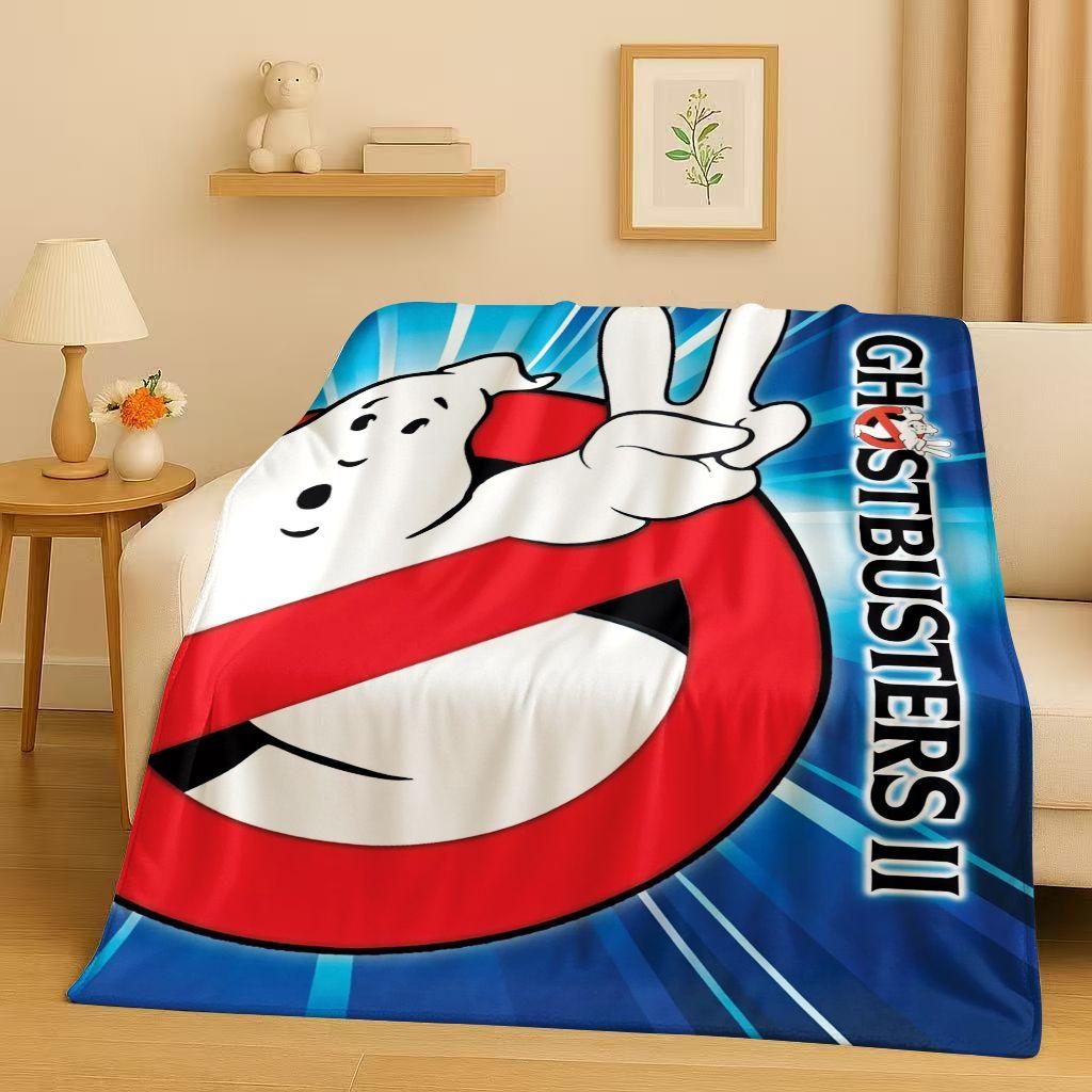 Horror Movie G-Ghostbusters Cartoon Flannel Blanket,Ultra Soft Warm Plush Throw for Home Bedroom Bed Sofa Cover Office Camping