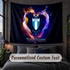 Custom Name Text Tapestry,Malmö FF Decorative Wall Hanging, Background Tapestry For Home Bedroom