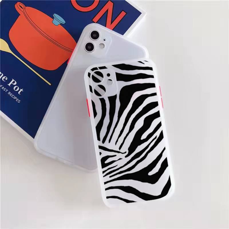 Iphone 11 Leopard Case Zebra Cow Stripe Pattern Print Transparent Phone Cases For Iphone 11 13 12 7 8 Plus Mini X Xs Xr Pro Max