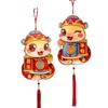 1 Pair 3D Fu Character Door Pendant Traditional 2025 New Year Sticker  Home Living Room Decor