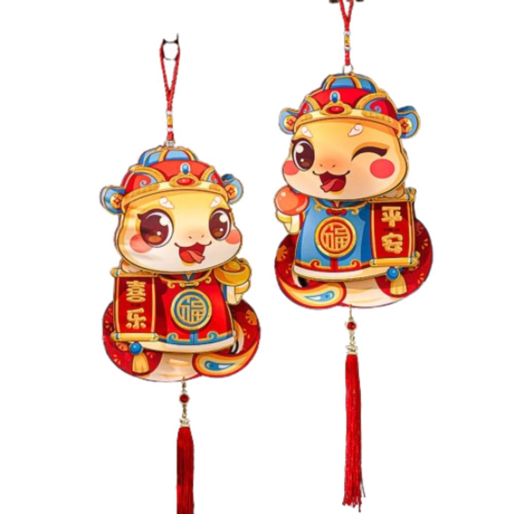1 Pair 3D Fu Character Door Pendant Traditional 2025 New Year Sticker Home Living Room Decor
