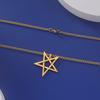 Dawapara Inverted Pentacle Necklace Gothic Pentagram Pendant Occult Amulet Witchcraft Stainless Steel Jewelry