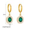 Stainless Steel Geometric Luxury Crystal Earrings For Women Girl New Waterproof Earrings Ear Jewelry Gift