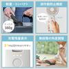 RHYTHM Snoopy Handy Fan 2026 High Airflow Quiet 5 Airflow Settings Compatible Carabiner Strap Included Small Portable Fan Silky Wind Mobile 4 White