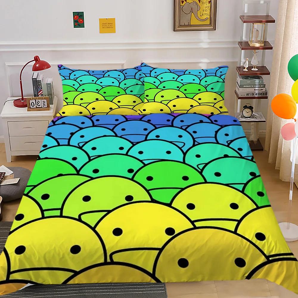

Cartoon Cute Animals Duvet Cover Colorful Lovely Comic Duck Polyester for Kids Boy Girls for Bedroom Decoration Queen King Size 70x133cm 2pcs