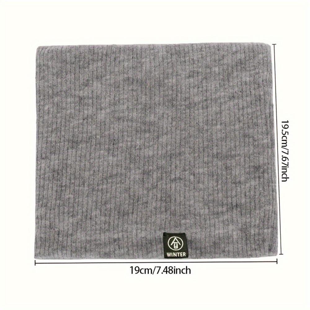 Soft Knit Neck Warmer - Windproof, Cozy Double-Layer Winter Scarf Easy Wear Design Unisex Outdoor Leisure Cycling Scarf
