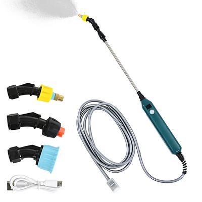 Rociador de manguera de agua de acero inoxidable con varilla rociadora, ajustable, eléctrico, con pantalla de mano
