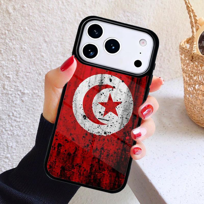 Tunisia Flag Star Symbols Phone Case For iPhone 17 Air 16 15 14 13 12 11 Pro Max Plus