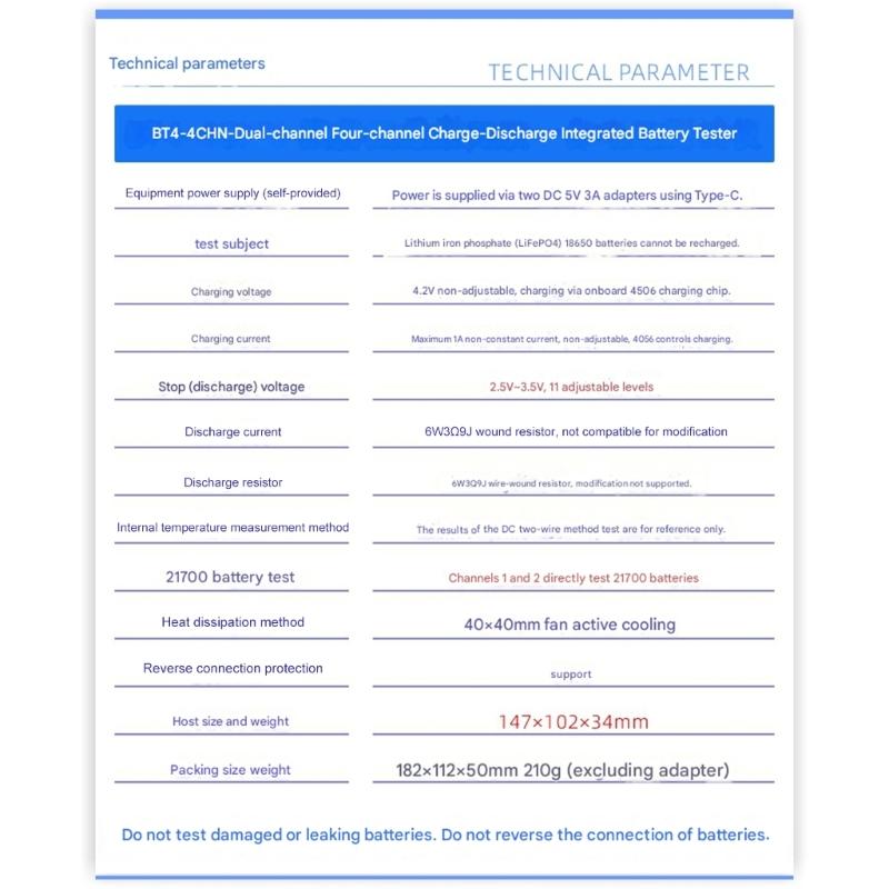4 Channel 18650 Battery Capacity Resistance Tester Automatic Charging and Discharge Module Electronic Load Tester