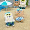 Keychain Plush Bear Pair With Beach Pants Design For Students And Gift Giving