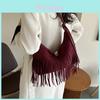 Fashionable Fringe Large Capacity 2024 New Retro Popular Women's Simple Single Shoulder Diagonal Shoulder Bag