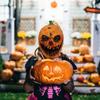 Creepy Halloween Pumpkin Mask, Novelty Latex Scary Halloween Costume Party Props
