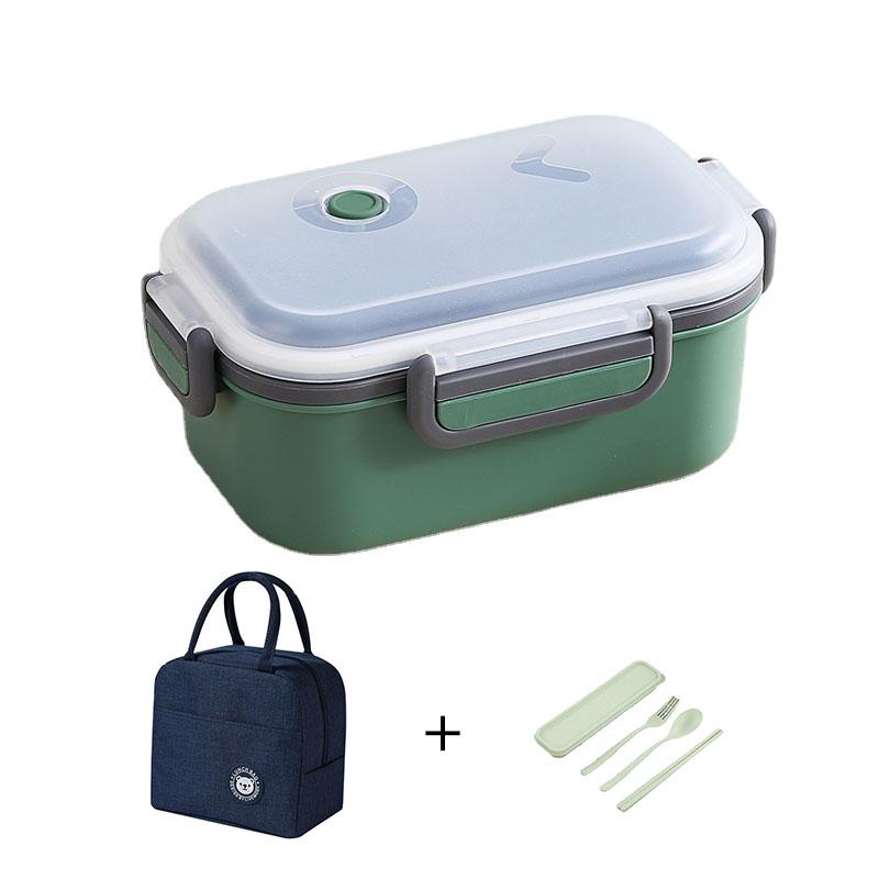 1000 ml tragbare Lunchbox, 2-lagig, mikrowellengeeignet, Bento-Box für Arbeit, Lebensmittel, Schule, Studenten, Erwachsene, Lebensmittelbehälter, frische Lunch-Taschen