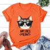 New Cat Don'T Stress Meowt Printed T Shirt Women Teens Fashion Hip Hop Harajuku Casual Short Sleeve Unisex Tops Tees