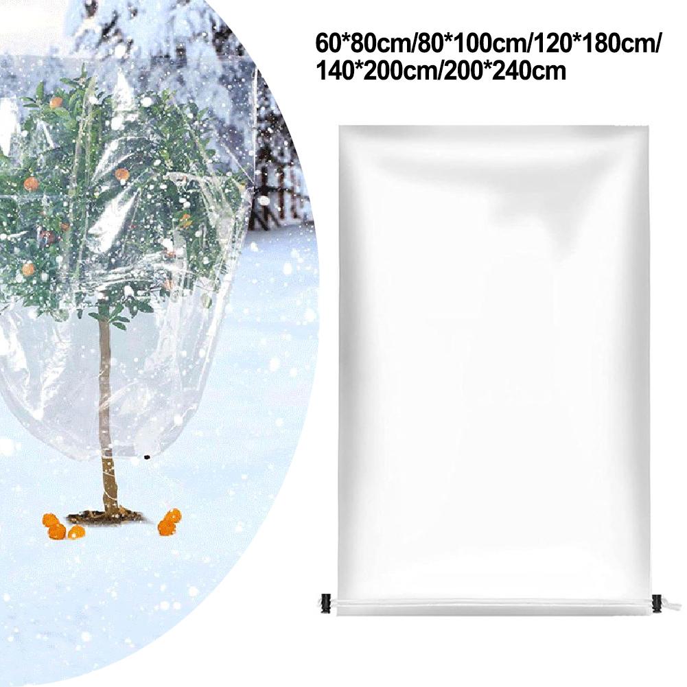 Plant Cover Bag Transparent Anti-Freeze Plant Shielding Bag Winter Greenhouse Cover Film Frost Protection For Yard Garden Plants