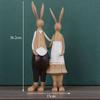 Healing Resin Rabbit Family Figurines Accessories Home Livingroom Table Sculpture Ornaments Store Office Desk Statue Decoration