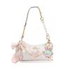 Shoulder Bag [Customized Bag] Teri 25 Brand Micro-label Detachable Strap Bow Silk Scarf Extension Chain Printed Artificial Huajianci Basic Model