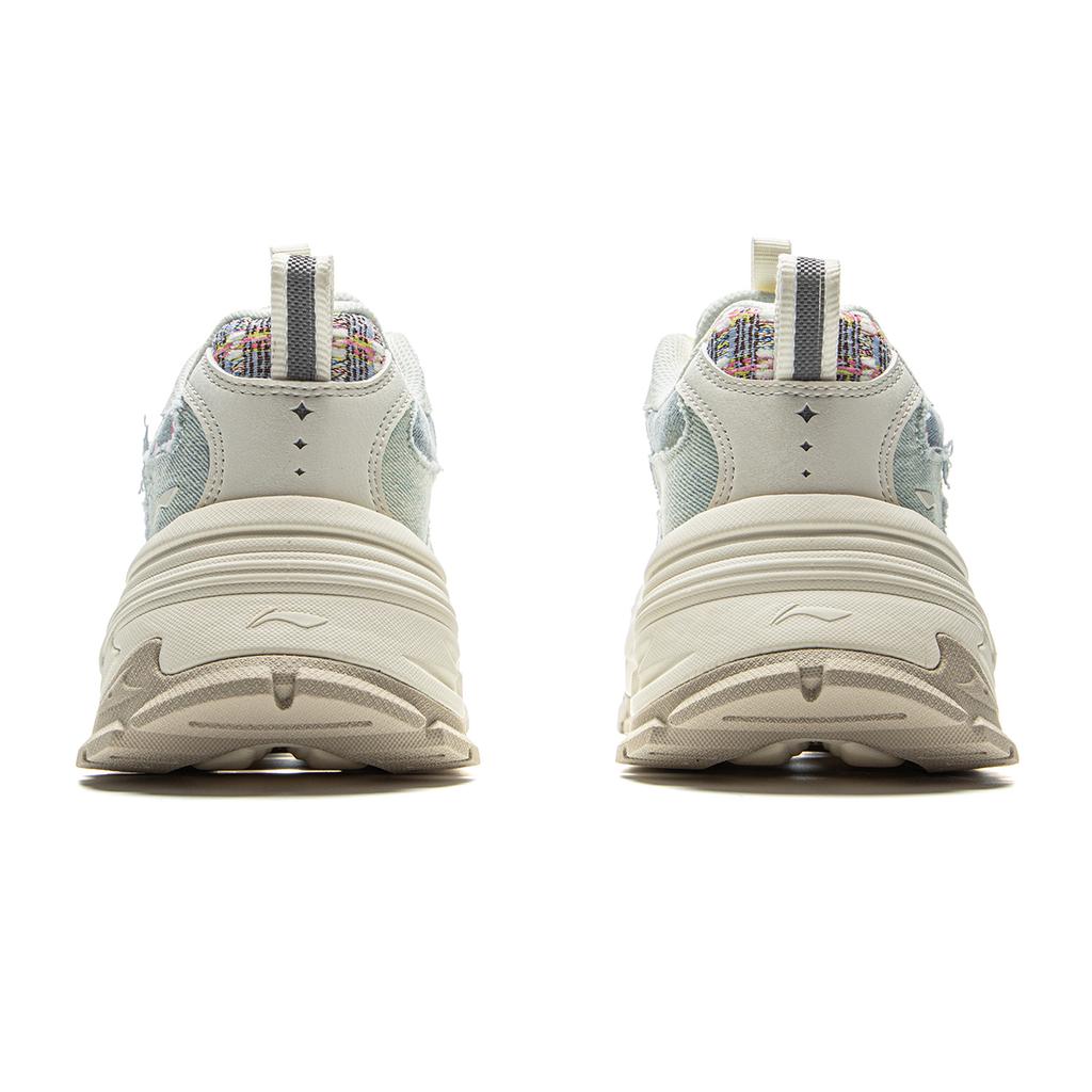New DISHINIWANJUZONGDONGYUAN x LiNing Starlight Anti Slip Wear Resistant Low Top Chunky Sneakers Women's Blue AGCV046-6