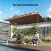 Retractable Pergola Cover, 3.5 X 2.6 M Replacement Canopy Fabric for 4 X 3 M Frame, Roof Top Only, Brown