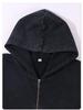 Unisex 400g Vintage Washed Zipper Hoodie - Retro Oversized Sweatshirt Jacket