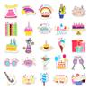 50 Cute Cartoon Birthday Stickers for Cake and Milk Tea Cup Decoration
