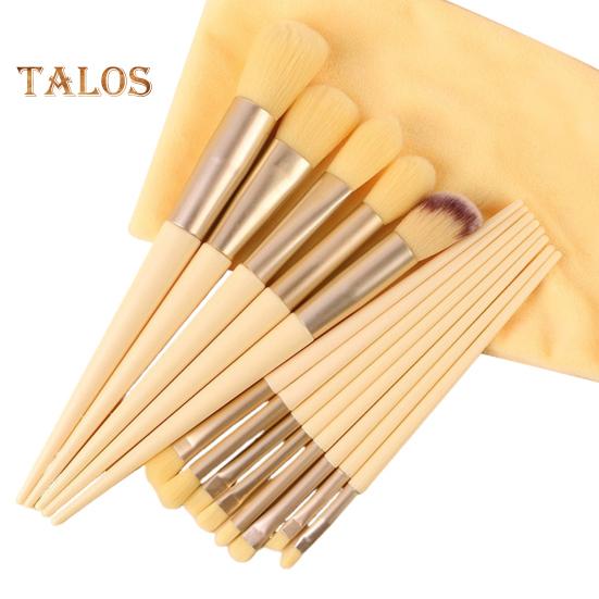 

Набір кистей для макіяжу, 13 шт./комплект. Портативна професійна основа. Розсипчаста пудра. Рум’яна. Тіні для повік. Коректор. Губи. Інструменти для змішування брів. жовтий