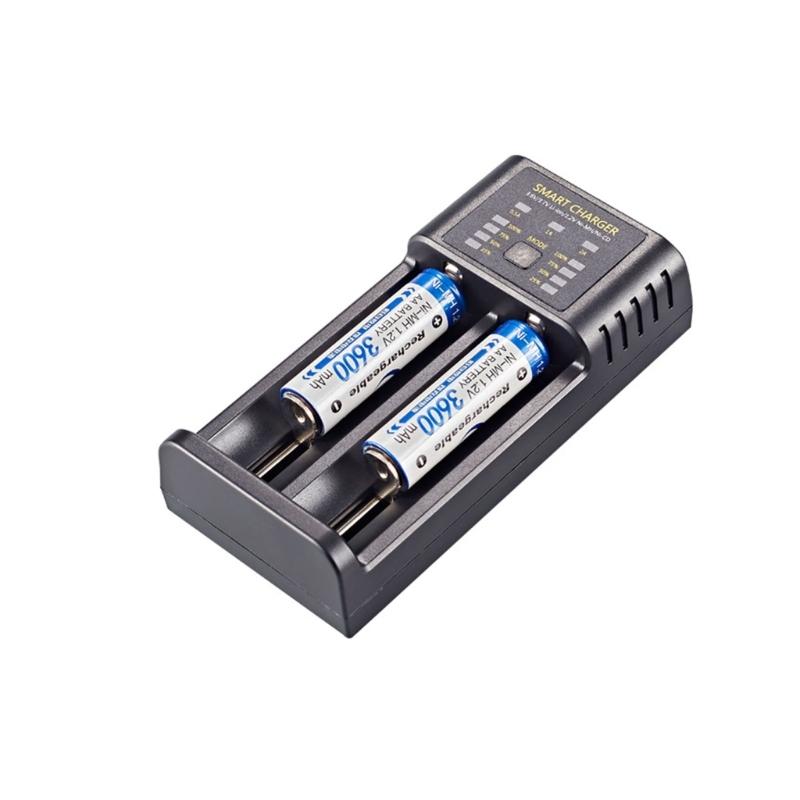 Universal Rechargeable Battery Charger Charging Adapter USB 2-Slot Battery Charging Tool for 18500/18650/18700/20700