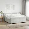 Box Spring Bed with Mattress Light Gray 200 X 200 Cm Velvet