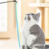 Katzen Spielzeug Farbiges Gurtband Interaktives Katzenspielzeug mit Glocke Katzen Reizangel 40cm Langer Griff Gurtband Quaste Spielzeug für Katzen zum Reizen