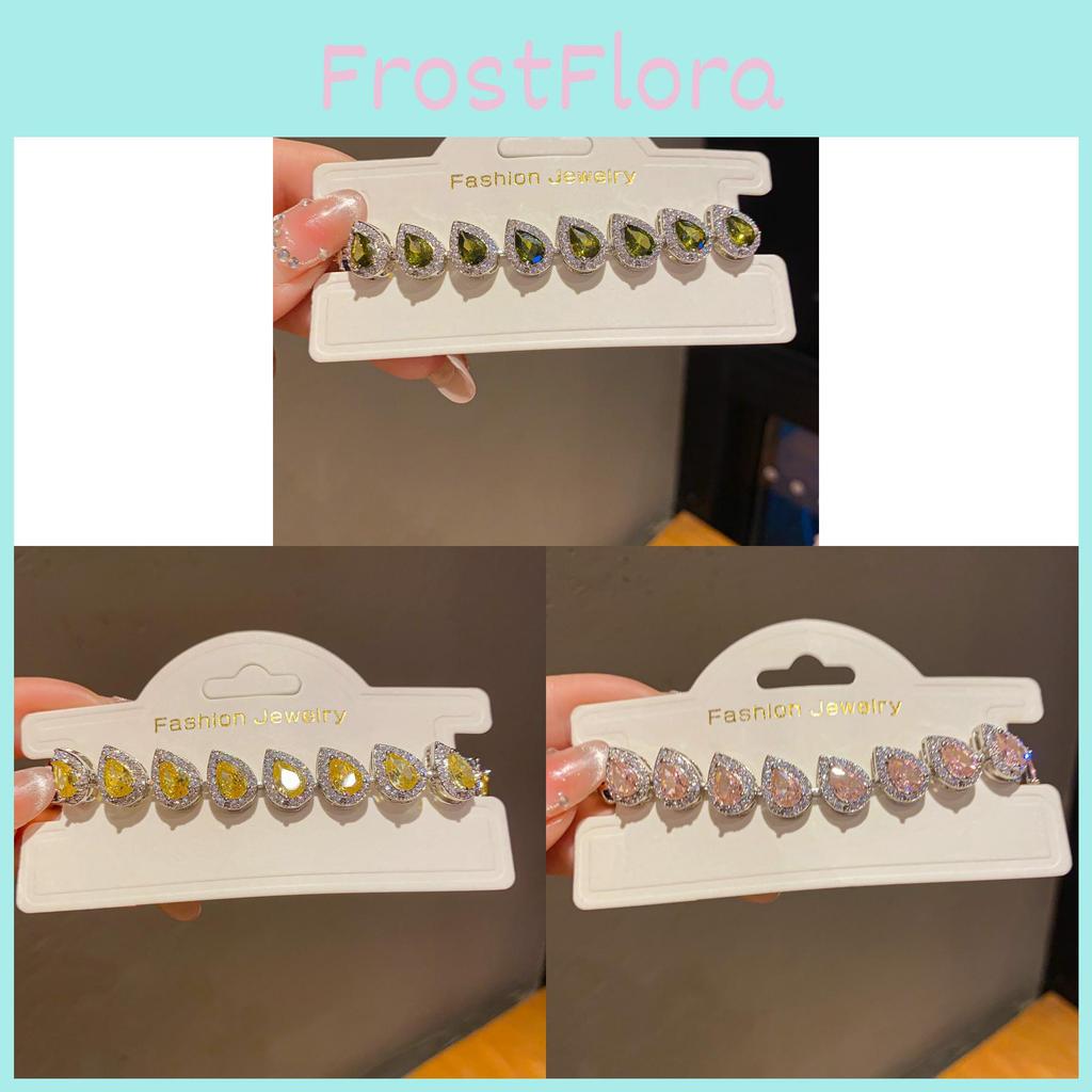 Zircon Hollow Water Drop Jewelry Bracelet For Female Office Wear And Gifts